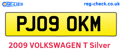 PJ09OKM are the vehicle registration plates.