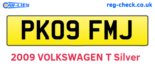 PK09FMJ are the vehicle registration plates.