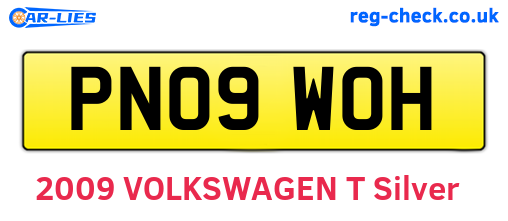 PN09WOH are the vehicle registration plates.
