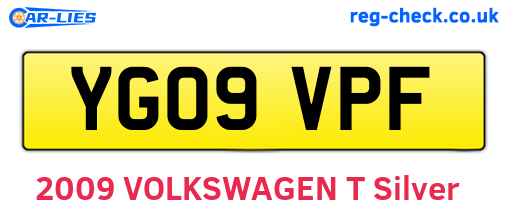 YG09VPF are the vehicle registration plates.