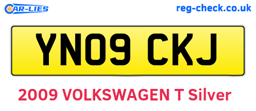 YN09CKJ are the vehicle registration plates.