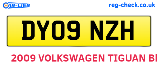 DY09NZH are the vehicle registration plates.