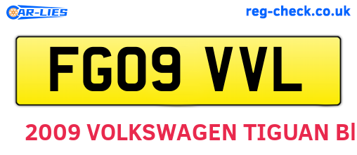 FG09VVL are the vehicle registration plates.