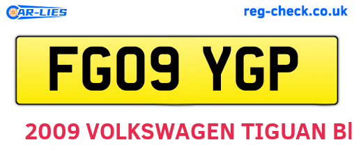 FG09YGP are the vehicle registration plates.