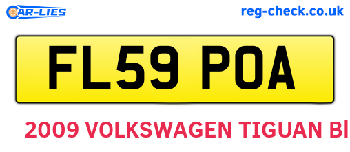 FL59POA are the vehicle registration plates.