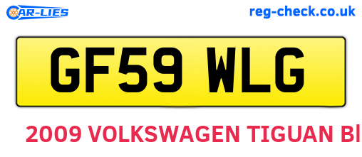 GF59WLG are the vehicle registration plates.
