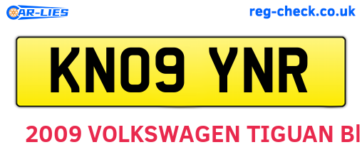 KN09YNR are the vehicle registration plates.