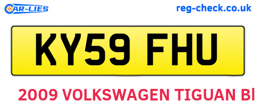 KY59FHU are the vehicle registration plates.