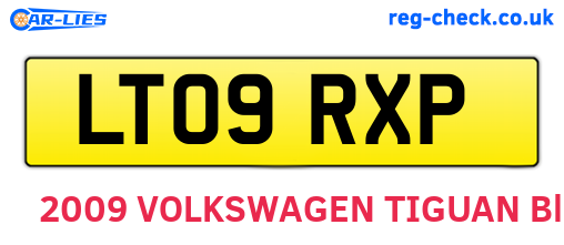 LT09RXP are the vehicle registration plates.