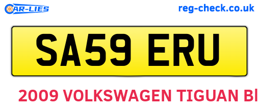 SA59ERU are the vehicle registration plates.