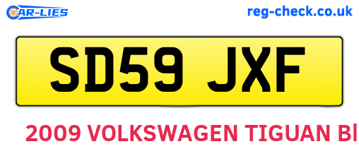 SD59JXF are the vehicle registration plates.