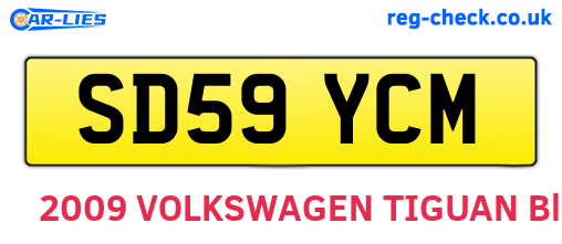 SD59YCM are the vehicle registration plates.