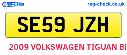 SE59JZH are the vehicle registration plates.