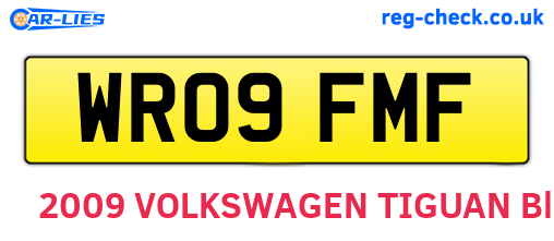 WR09FMF are the vehicle registration plates.