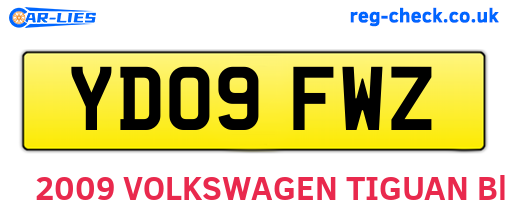 YD09FWZ are the vehicle registration plates.