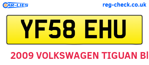YF58EHU are the vehicle registration plates.