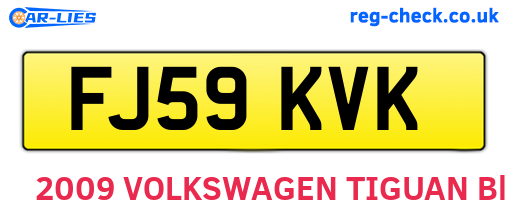 FJ59KVK are the vehicle registration plates.
