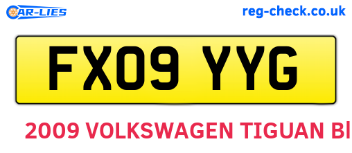 FX09YYG are the vehicle registration plates.