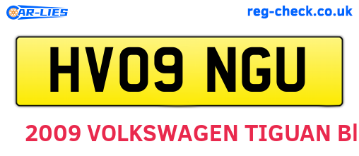HV09NGU are the vehicle registration plates.