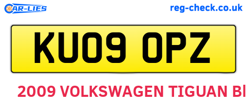 KU09OPZ are the vehicle registration plates.