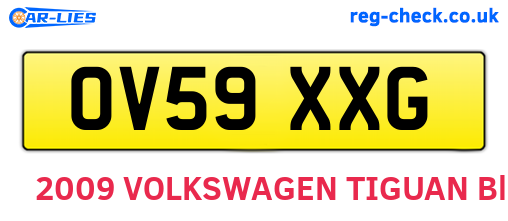 OV59XXG are the vehicle registration plates.