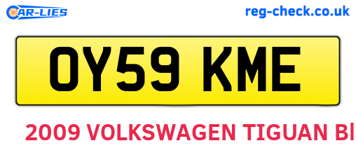 OY59KME are the vehicle registration plates.