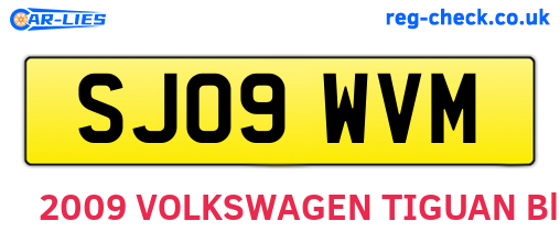 SJ09WVM are the vehicle registration plates.