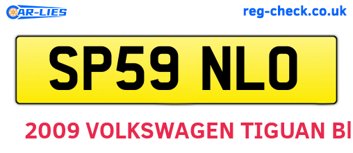 SP59NLO are the vehicle registration plates.