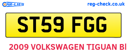 ST59FGG are the vehicle registration plates.