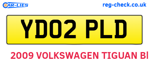 YD02PLD are the vehicle registration plates.