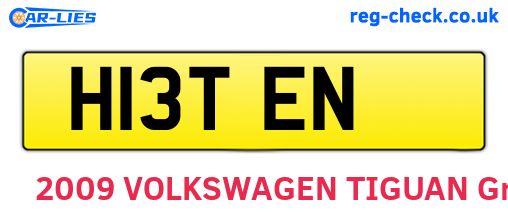 H13TEN are the vehicle registration plates.