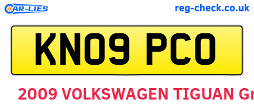 KN09PCO are the vehicle registration plates.