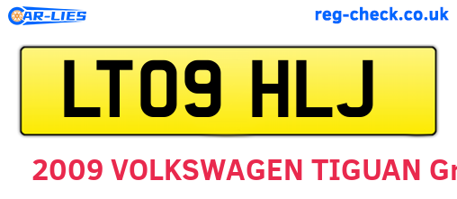 LT09HLJ are the vehicle registration plates.