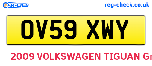 OV59XWY are the vehicle registration plates.