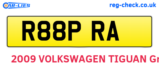 R88PRA are the vehicle registration plates.
