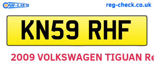 KN59RHF are the vehicle registration plates.