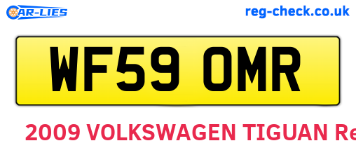 WF59OMR are the vehicle registration plates.