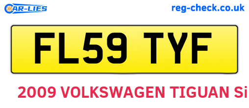 FL59TYF are the vehicle registration plates.