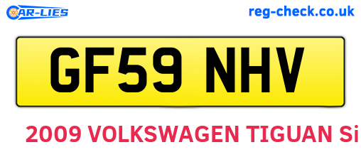 GF59NHV are the vehicle registration plates.