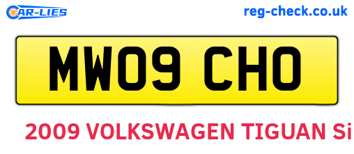 MW09CHO are the vehicle registration plates.