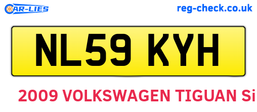 NL59KYH are the vehicle registration plates.