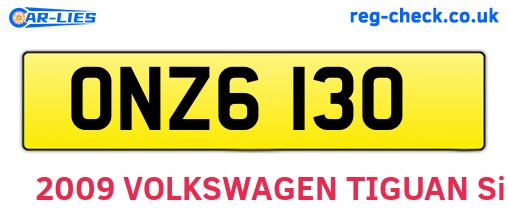 ONZ6130 are the vehicle registration plates.