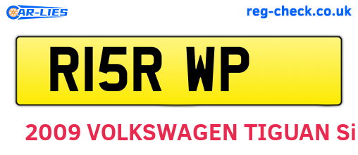R15RWP are the vehicle registration plates.
