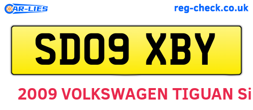 SD09XBY are the vehicle registration plates.