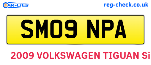 SM09NPA are the vehicle registration plates.