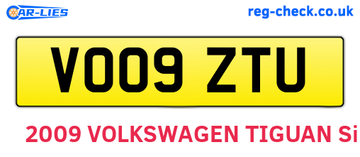 VO09ZTU are the vehicle registration plates.