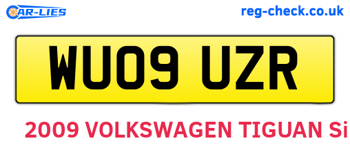 WU09UZR are the vehicle registration plates.