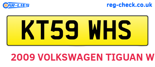 KT59WHS are the vehicle registration plates.