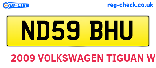 ND59BHU are the vehicle registration plates.