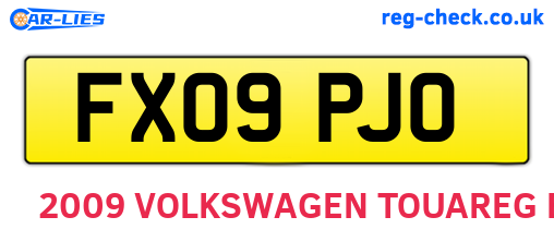 FX09PJO are the vehicle registration plates.